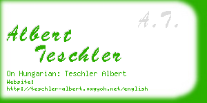 albert teschler business card